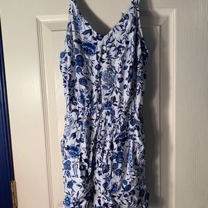 Blue floral romper!